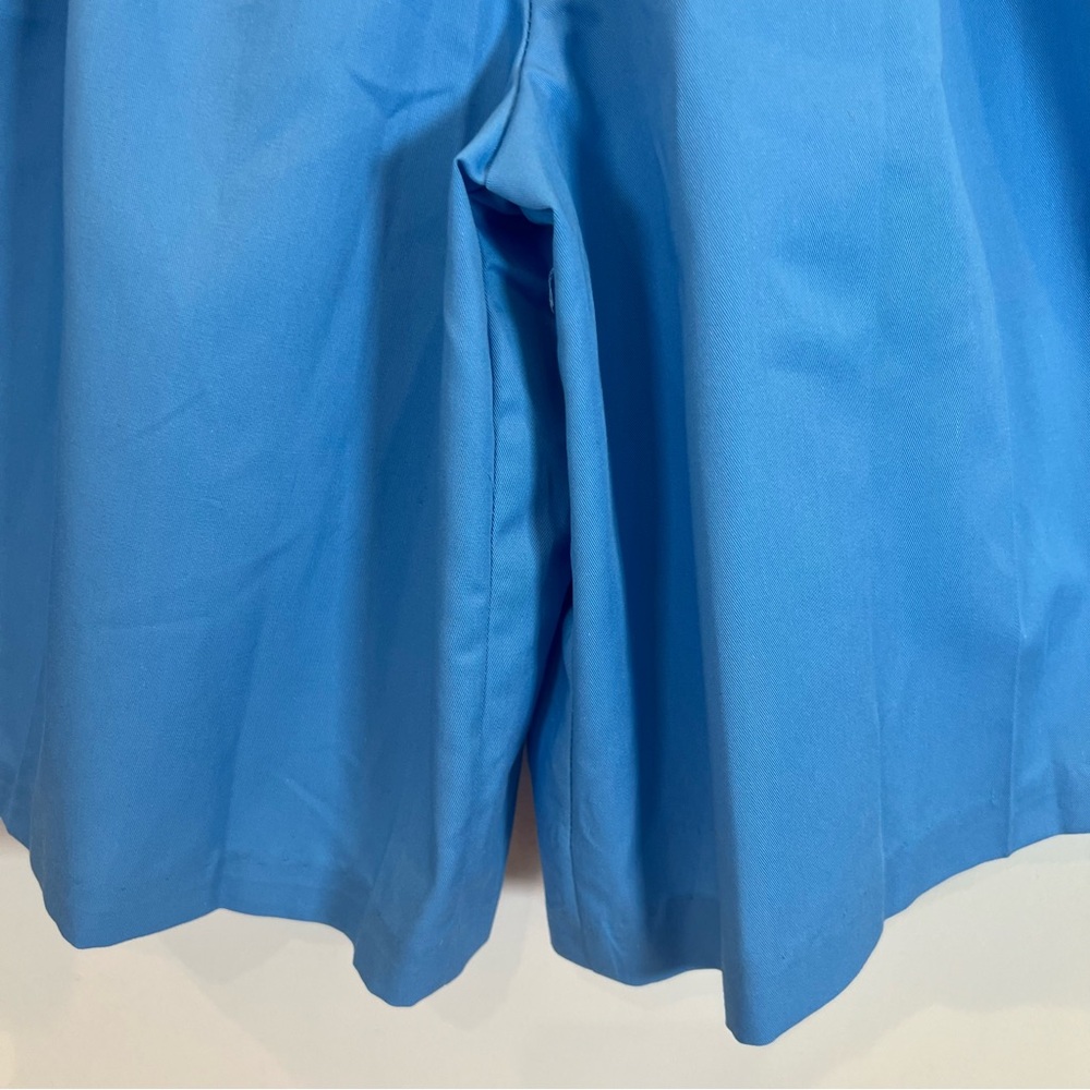 Hunter Glen NWT High Rise Bermuda Culotte Shorts Pleat Front Belted Blue 11/12 - Picture 4 of 13